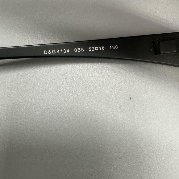 Dolce&Gabbana Eyeglasses Frames Only D&G 4134 0B5 52-18-130 Black Half Rim - Picture 8 of 16